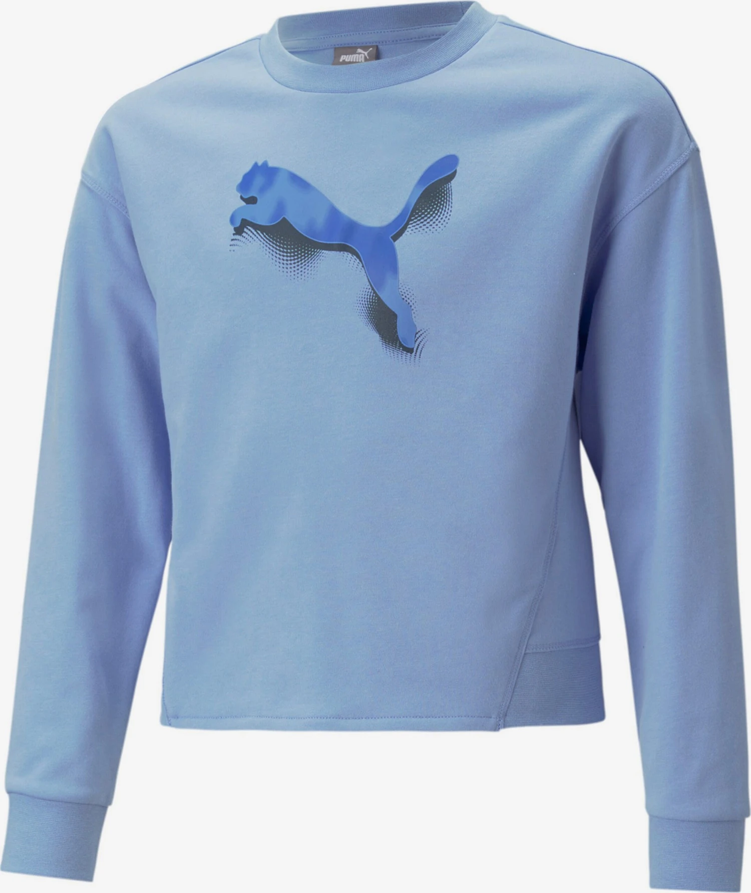 Puma Langærmede Toppe Shirts Børn Azur / Lyseblå 1 Puma Langærmede Toppe Shirts Børn Azur / Lyseblå