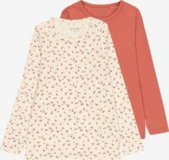 Minymo Langærmede Toppe Bluser & T-shirts Børn Creme / Pink