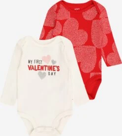 Carter's™ Underdele Sparkedragt/Body Børn Brandrød / Hvid