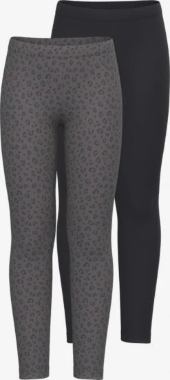 NAME IT Bukser Skinny Leggings Vivian Børn Basalgrå / Sort