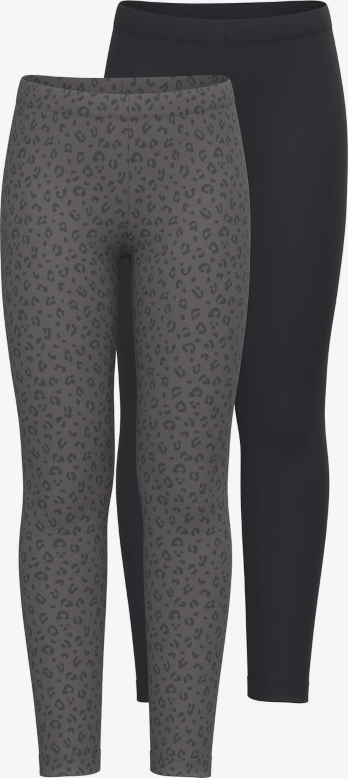 NAME IT Bukser Skinny Leggings Vivian Børn Basalgrå / Sort 1 NAME IT Bukser Skinny Leggings Vivian Børn Basalgrå / Sort