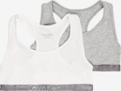CALVIN KLEIN UNDERWEAR Underdele Bustier BH Børn Grå-meleret / Hvid