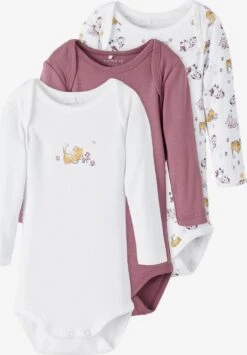 NAME IT Underdele Sparkedragt/Body Valerian Børn Gammelrosa / Pastelpink / Hvid