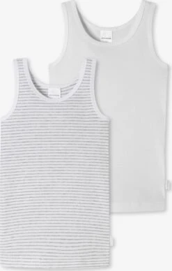 Schiesser Underdele Undertrøje Børn Grå-meleret / Hvid