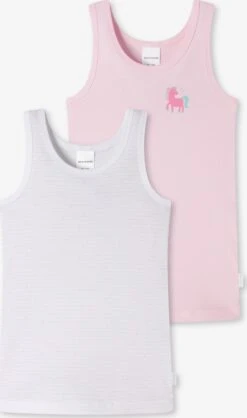 Schiesser Underdele Undertrøje Børn Lyserød / Lys Pink / Hvid