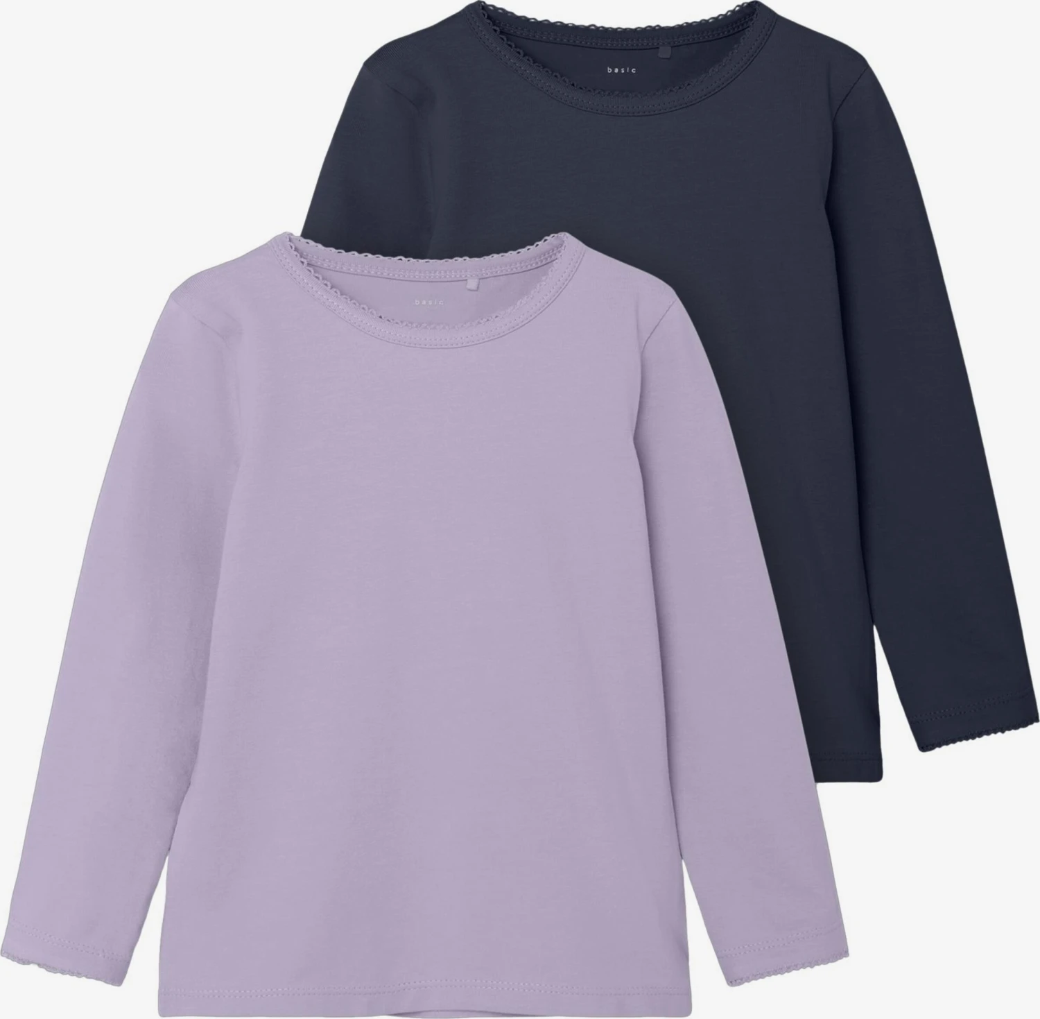 NAME IT Langærmede Toppe Bluser & T-shirts Børn Navy / Lyselilla 1 NAME IT Langærmede Toppe Bluser & T-shirts Børn Navy / Lyselilla