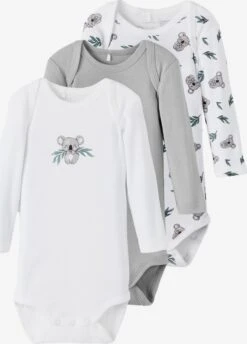 NAME IT Underdele Sparkedragt/Body Børn Grå / Hvid