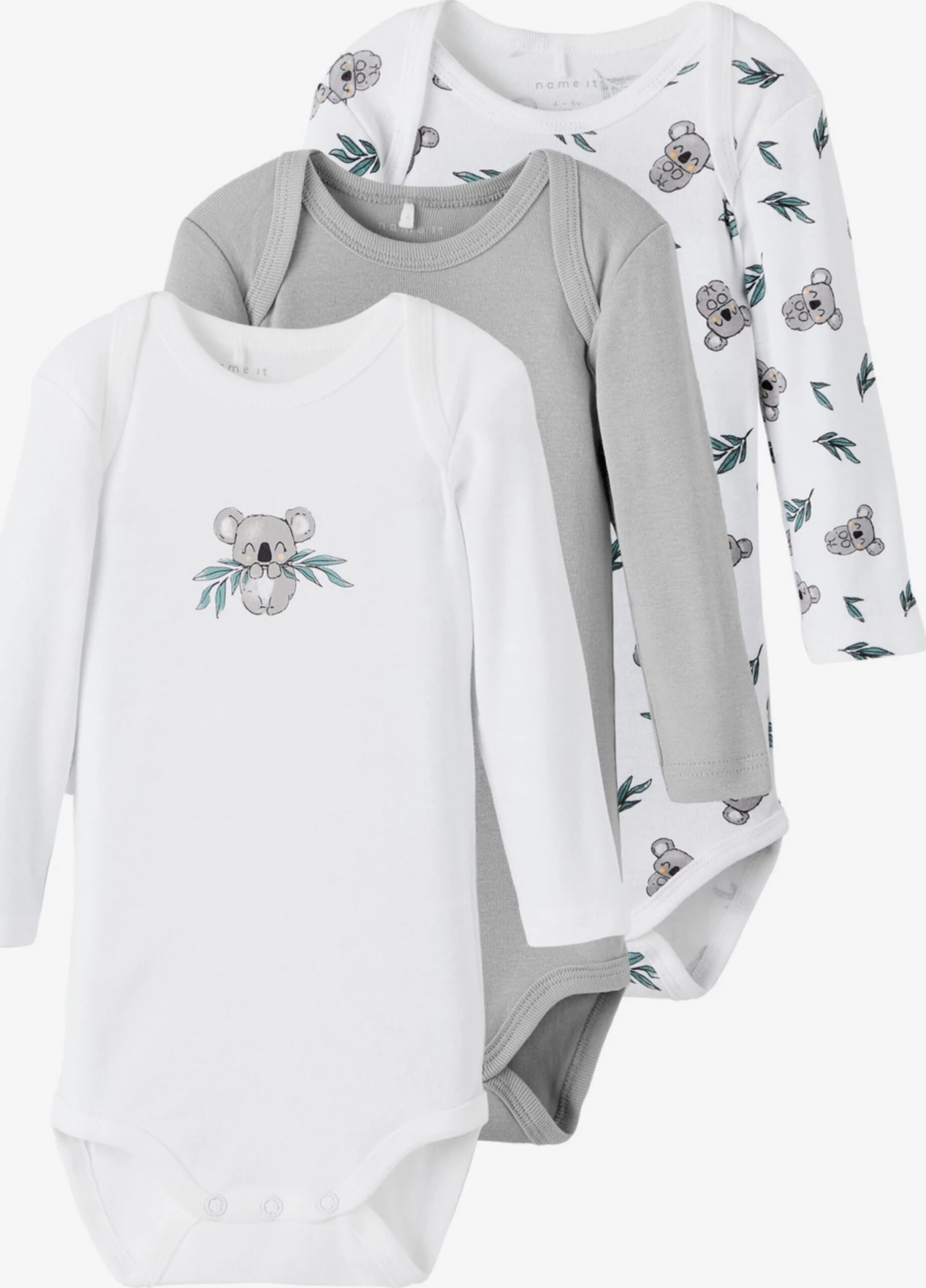 NAME IT Underdele Sparkedragt/Body Børn Grå / Hvid 1 NAME IT Underdele Sparkedragt/Body Børn Grå / Hvid