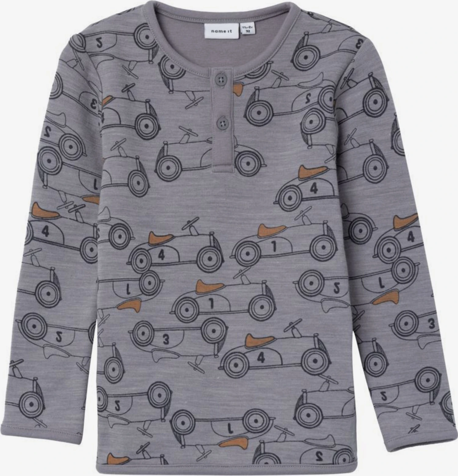 NAME IT Langærmede Toppe Shirts Børn Grå 1 NAME IT Langærmede Toppe Shirts Børn Grå